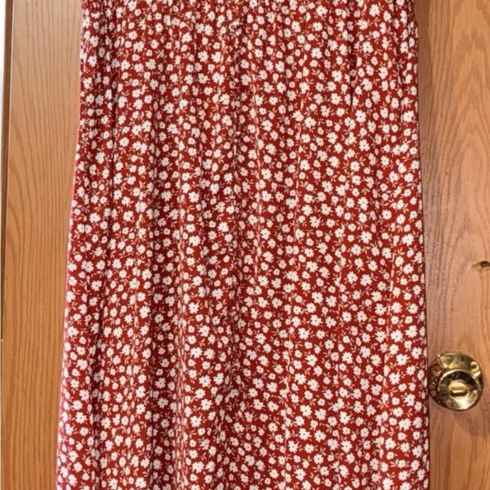 Floral Red Dress